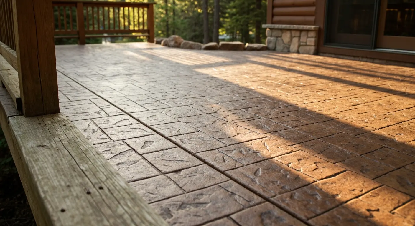 Stamped concrete design