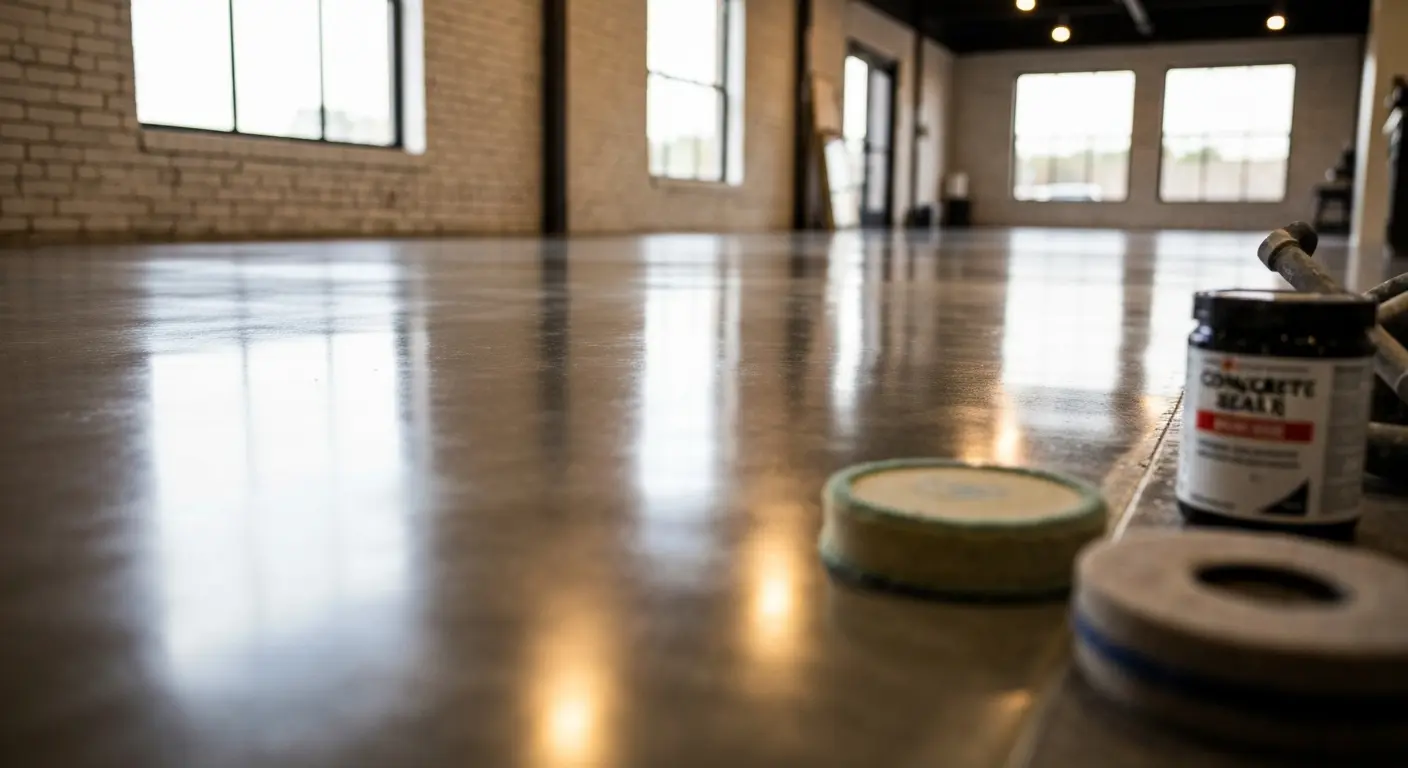Polished concrete floor