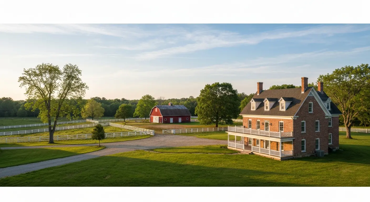 Estate home with outbuildings