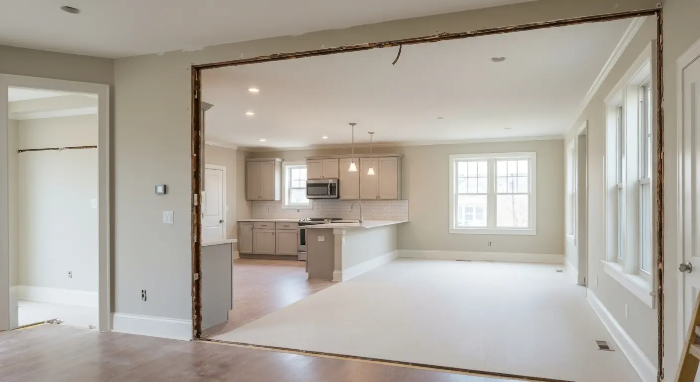 Open floor plan renovation
