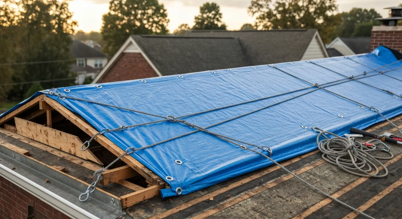 Emergency roof tarp