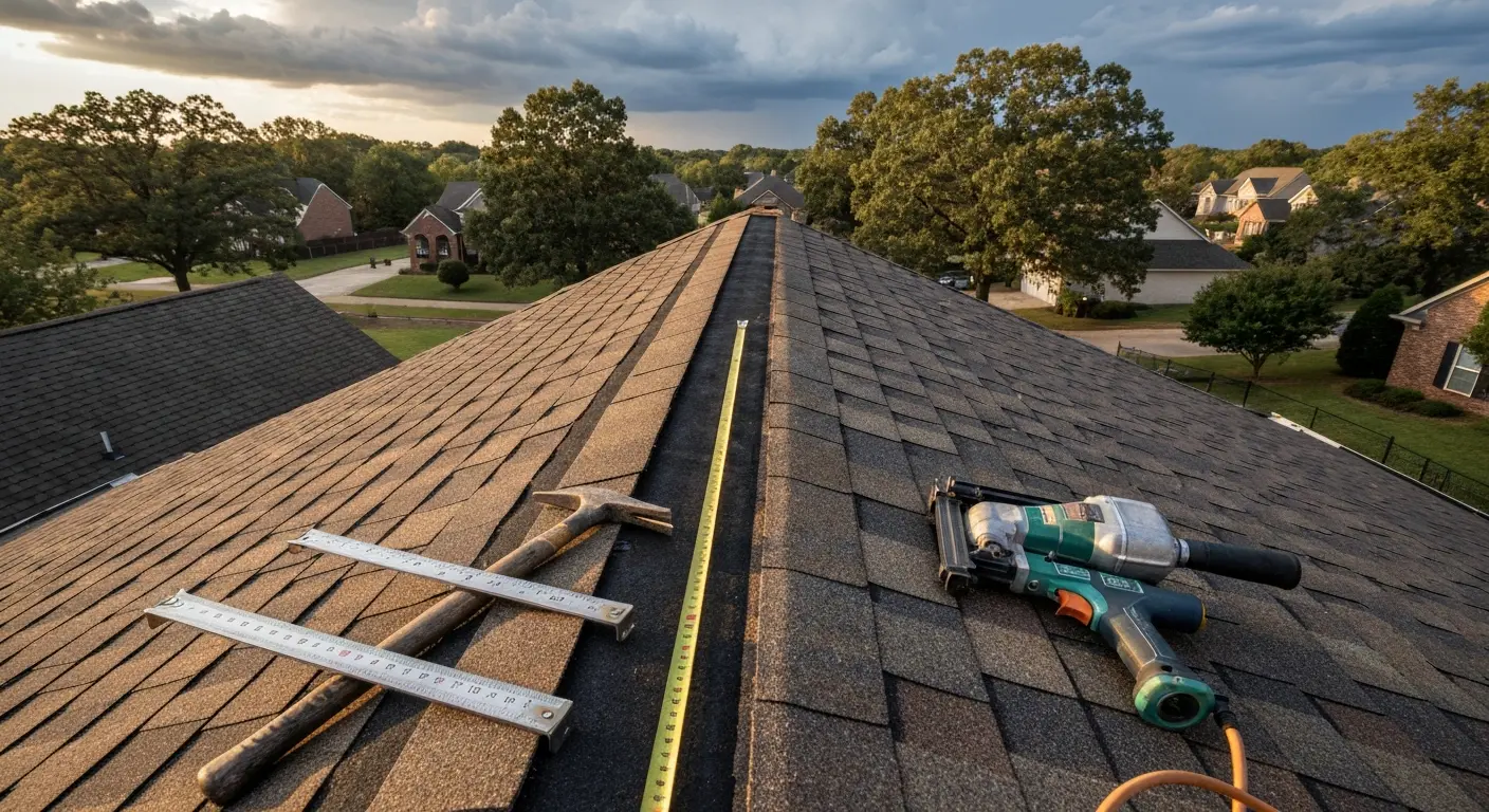 Storm damage roof repair