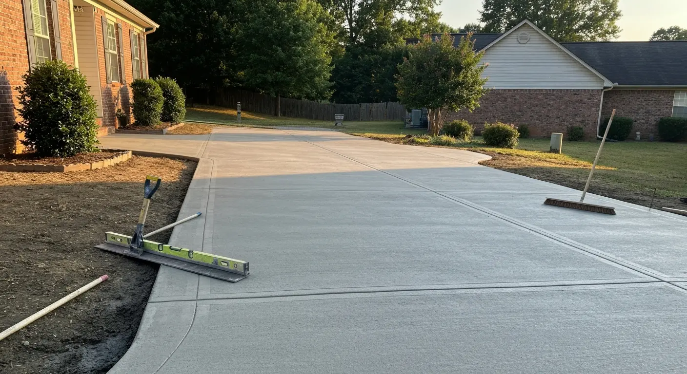 Concrete driveway