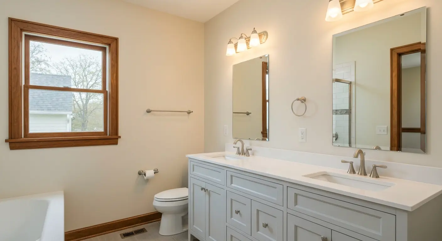 Reconfigured bathroom layout in Murfreesboro