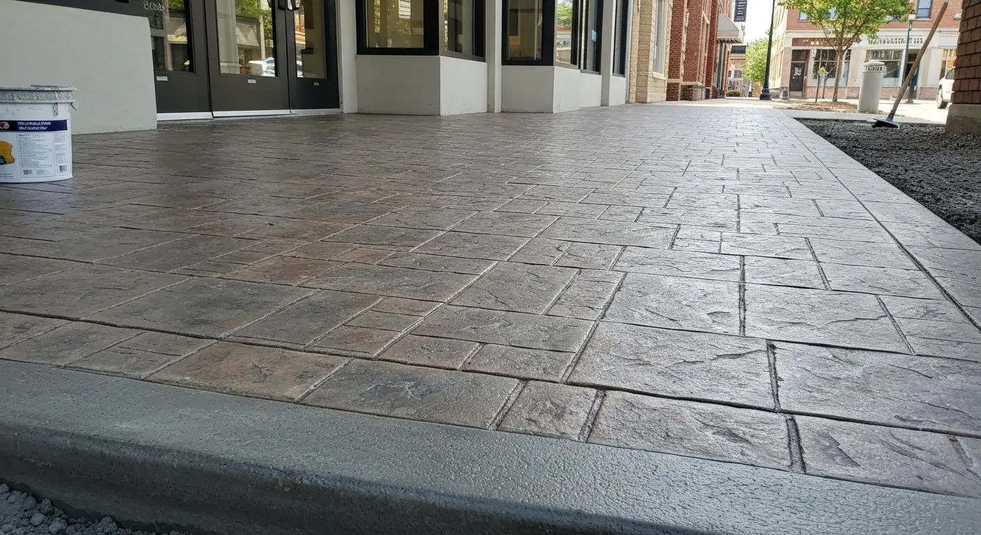 Commercial stamped concrete