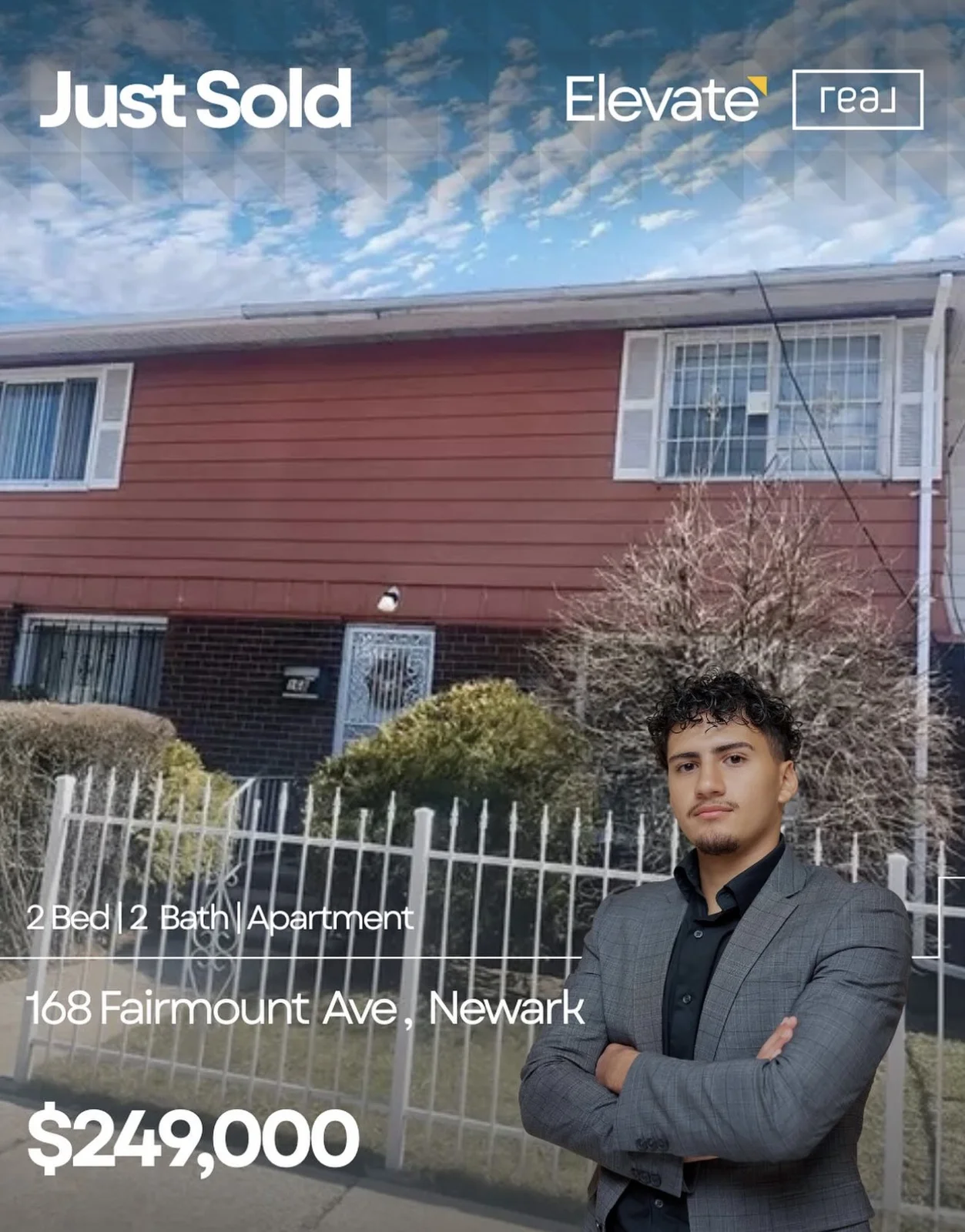 Apartment building at 168 Fairmount Ave, Newark, NJ, represented for the buyer
