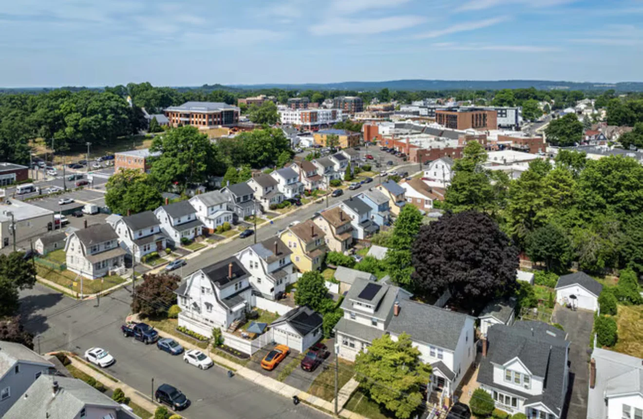 Residential street in Union County, New Jersey