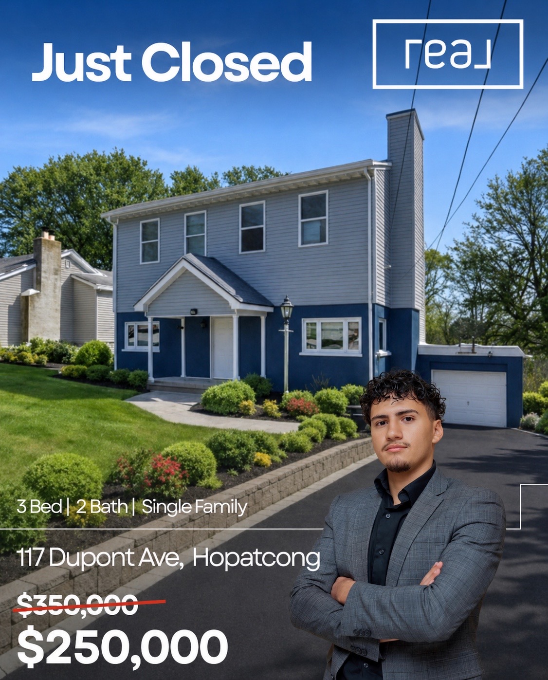 Single-family home at 117 Dupont Ave, Hopatcong, New Jersey, represented for the buyer