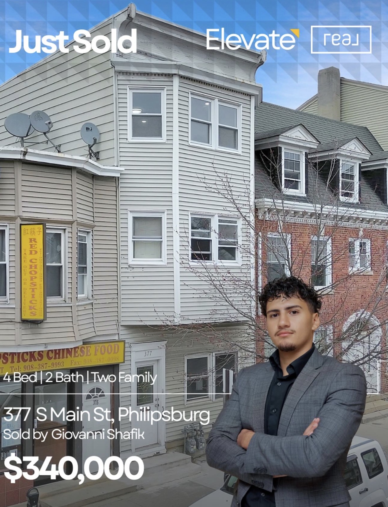 Two-family home at 377 S Main St, Phillipsburg, New Jersey