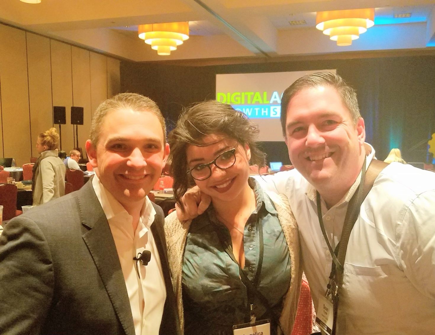Sean Hyde with two fellow attendees at the Digital Agency Growth Summit