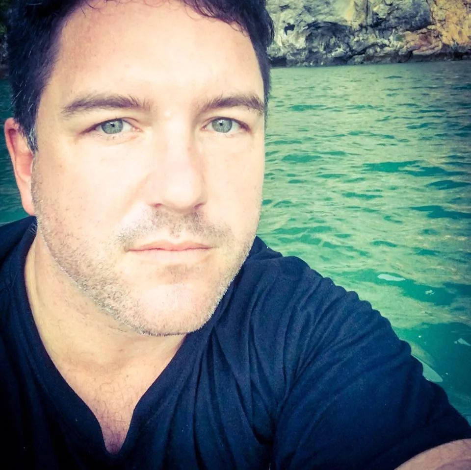 Sean Hyde kayaking near James Bond Island in Thailand