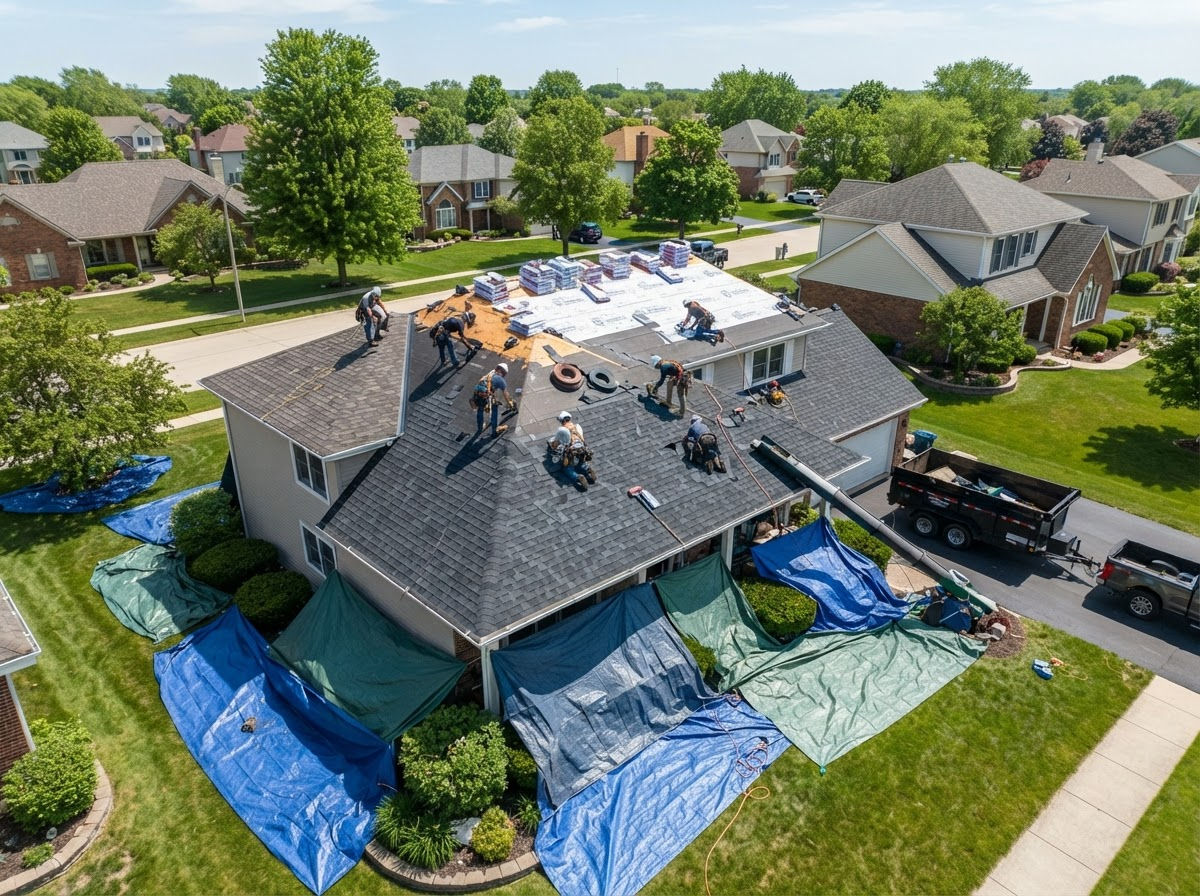 Asphalt shingle installation