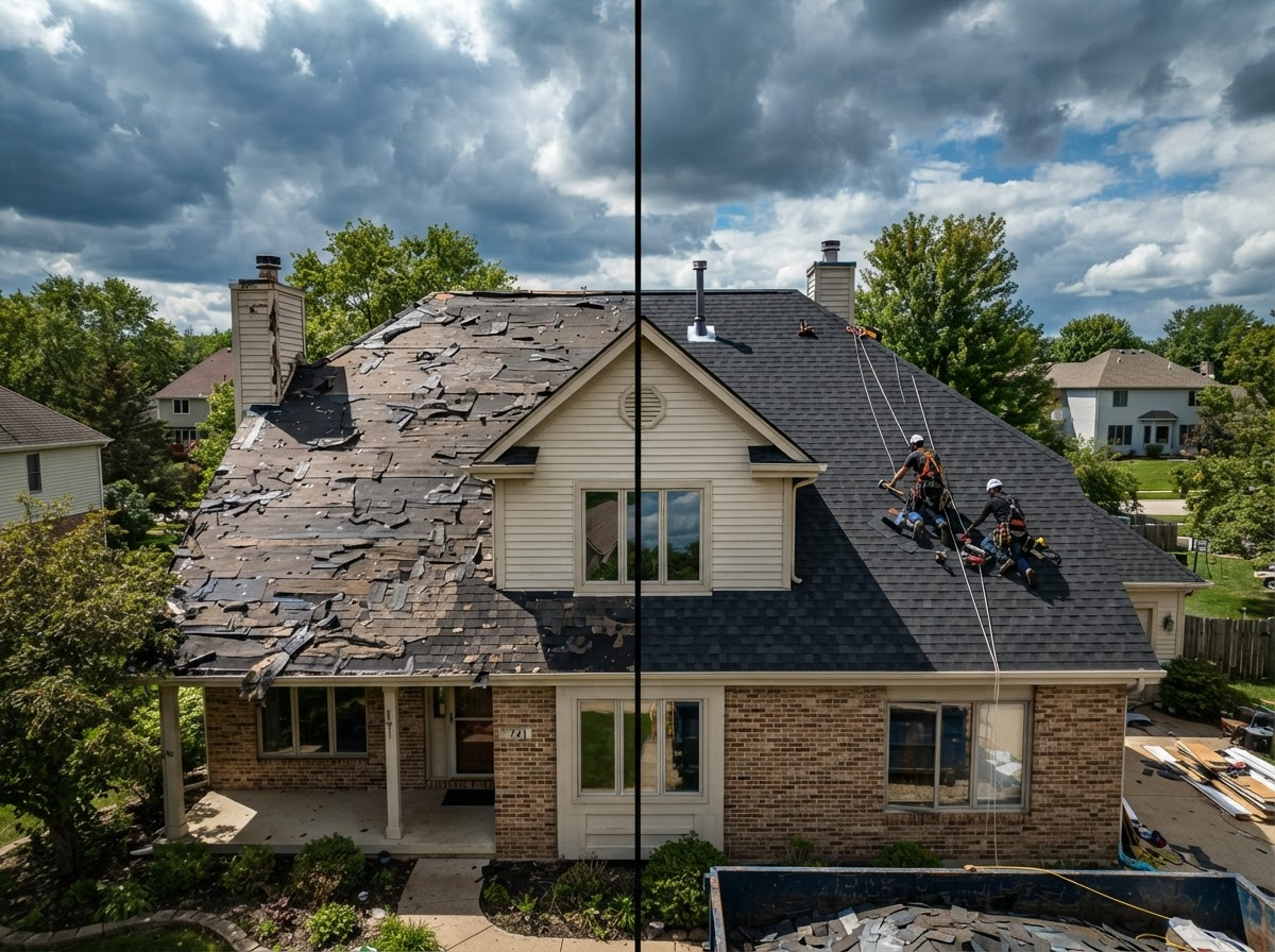 Roof storm repair