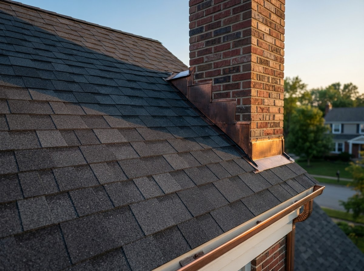Finished residential roof