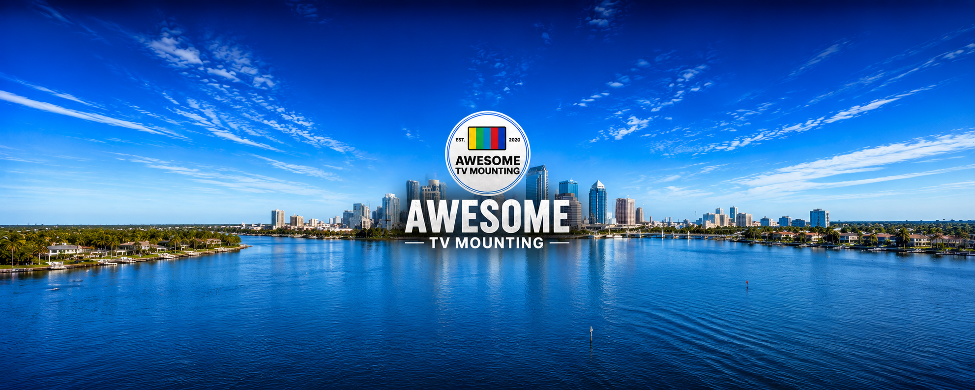 Professionally wall-mounted TV with a clean, secure finish — example of Awesome TV Mounting installation services