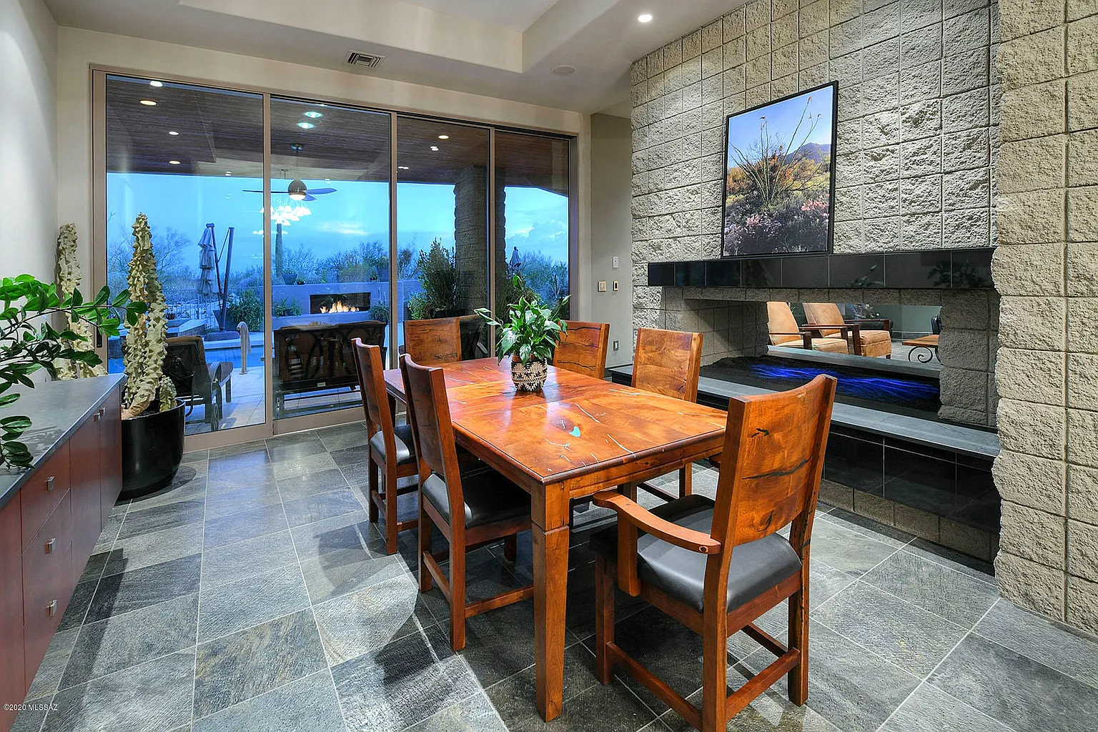 Grain-matched cherry cabinetry and counters, Pima Canyon kitchen by Myk's Woodworking