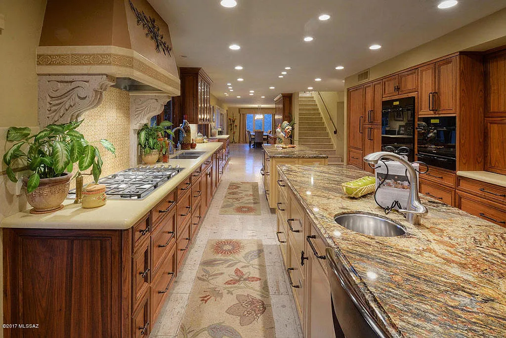 Black walnut island and cabinetry detail, Sabino Canyon kitchen by Myk's Woodworking