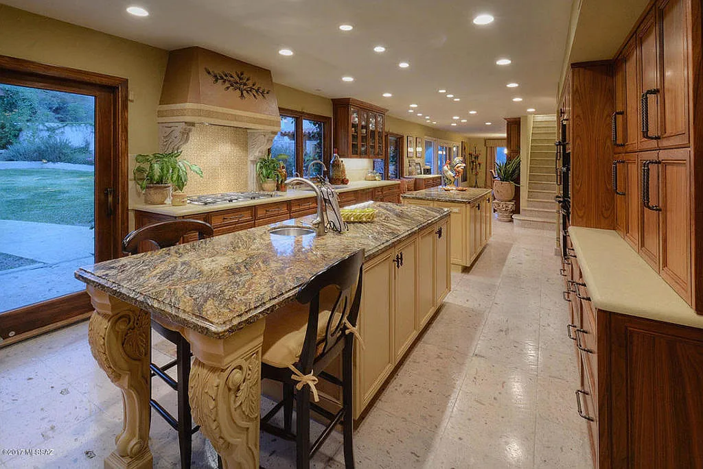 Grain-matched black walnut cabinet doors, Sabino Canyon by Myk's Woodworking
