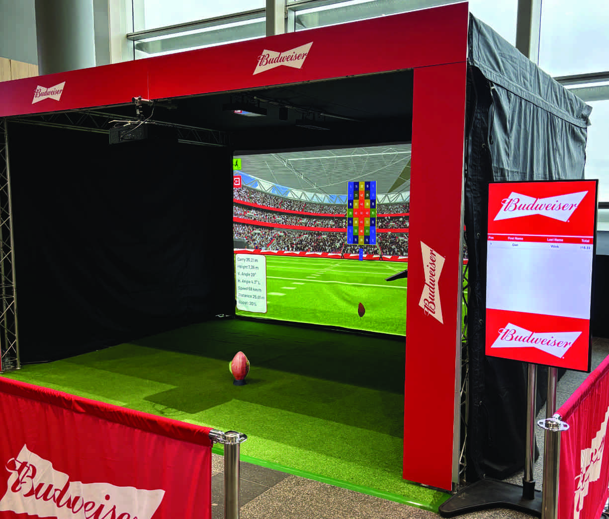 American football simulator game hire 