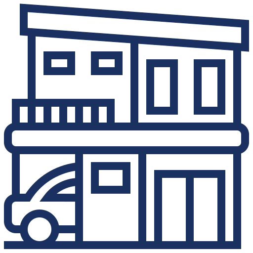 A blue Always Bin Clean truck parked on a residential street with an operator and a trash bin on a lift.