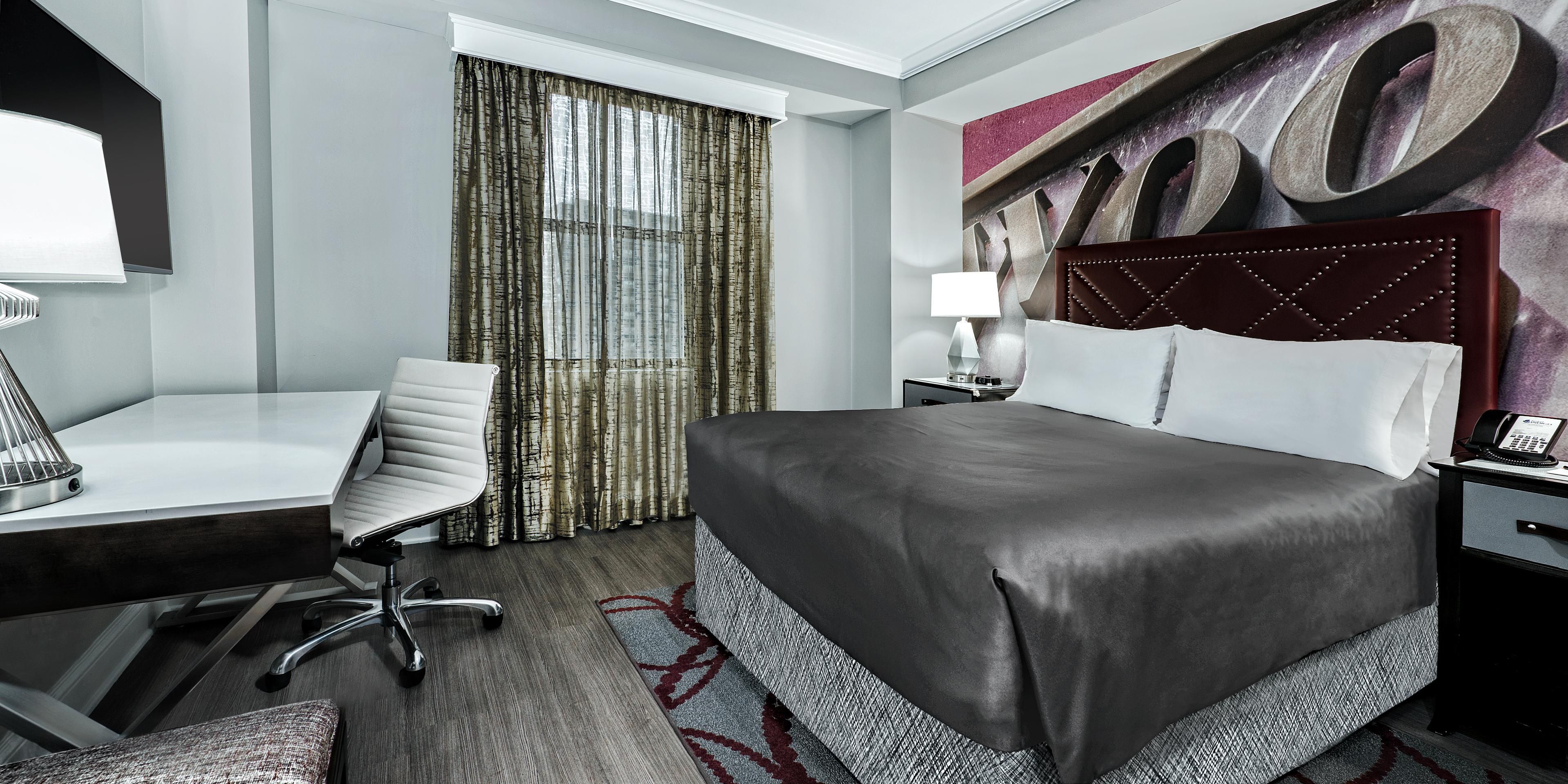 Guest room at Hotel Indigo Dallas