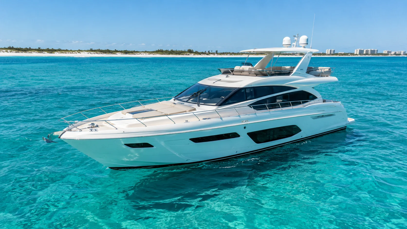 Luxury motor yacht on the Emerald Coast