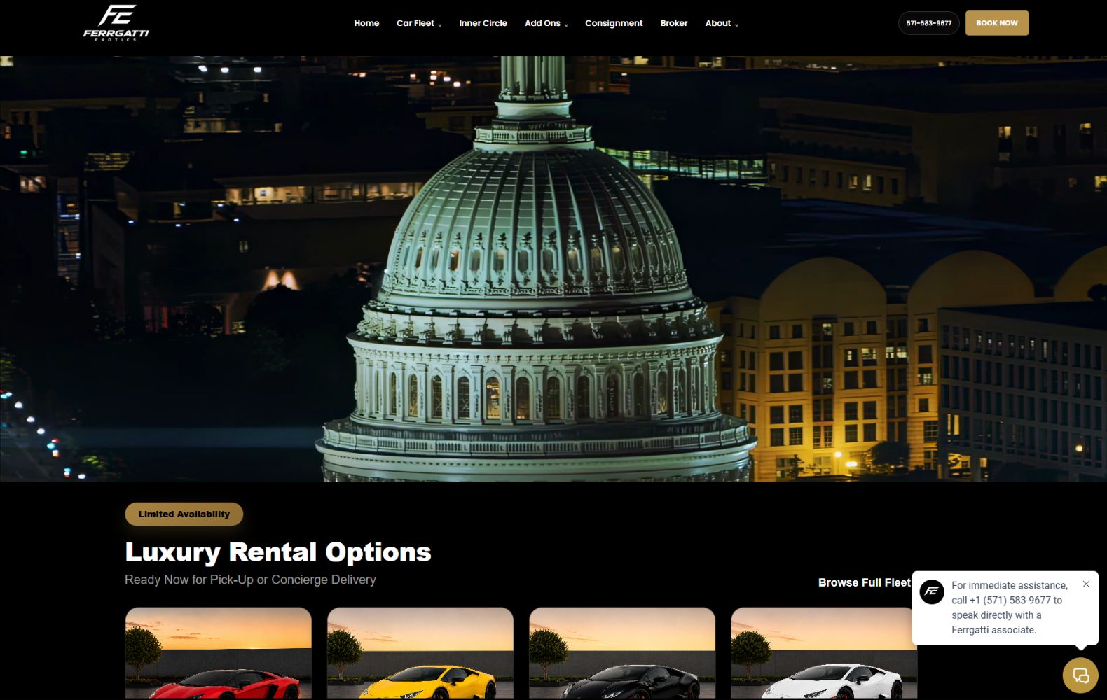 Ferrgatti Exotics website