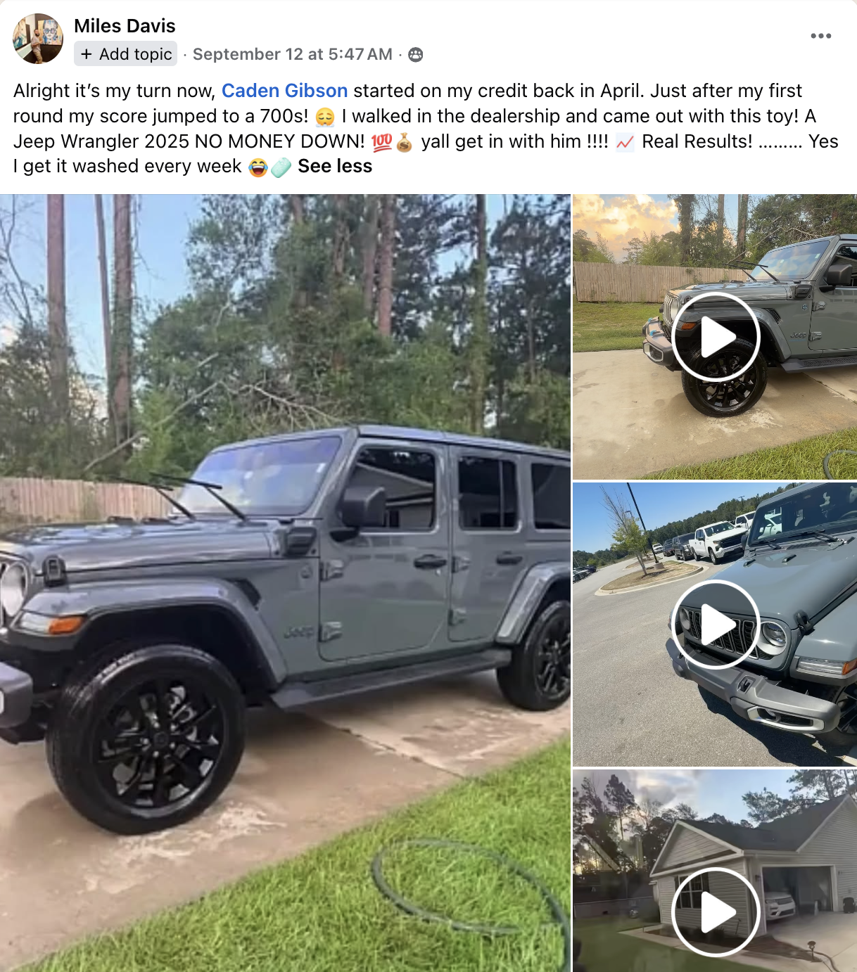Client testimonial