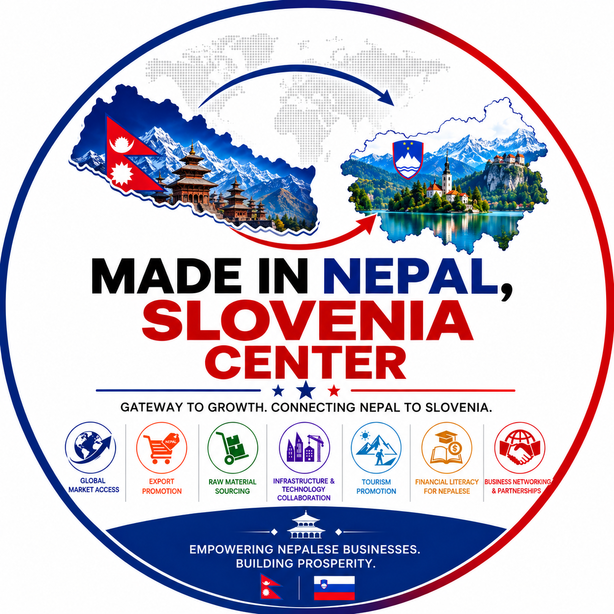 Made in Nepal, Slovenia Center logo