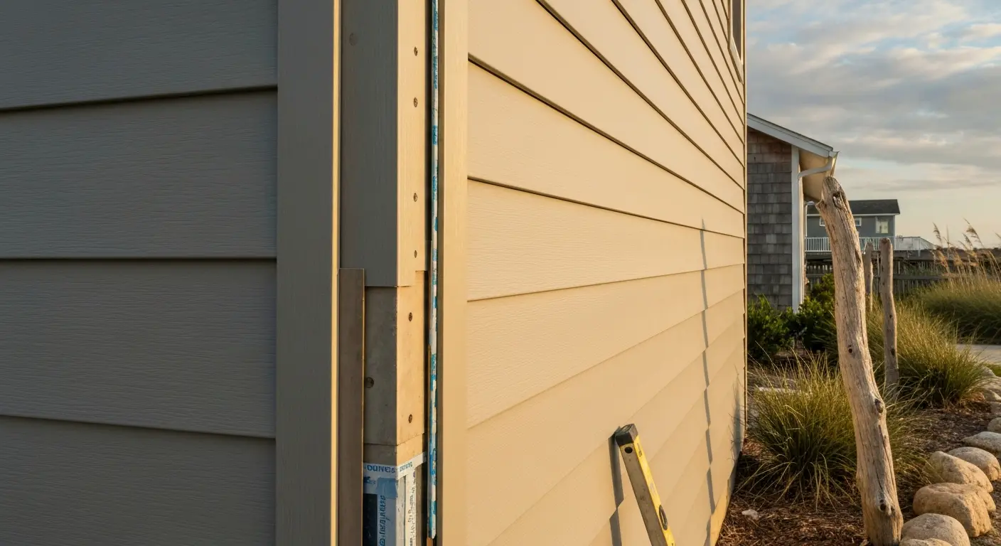 New siding installation with vapor barrier