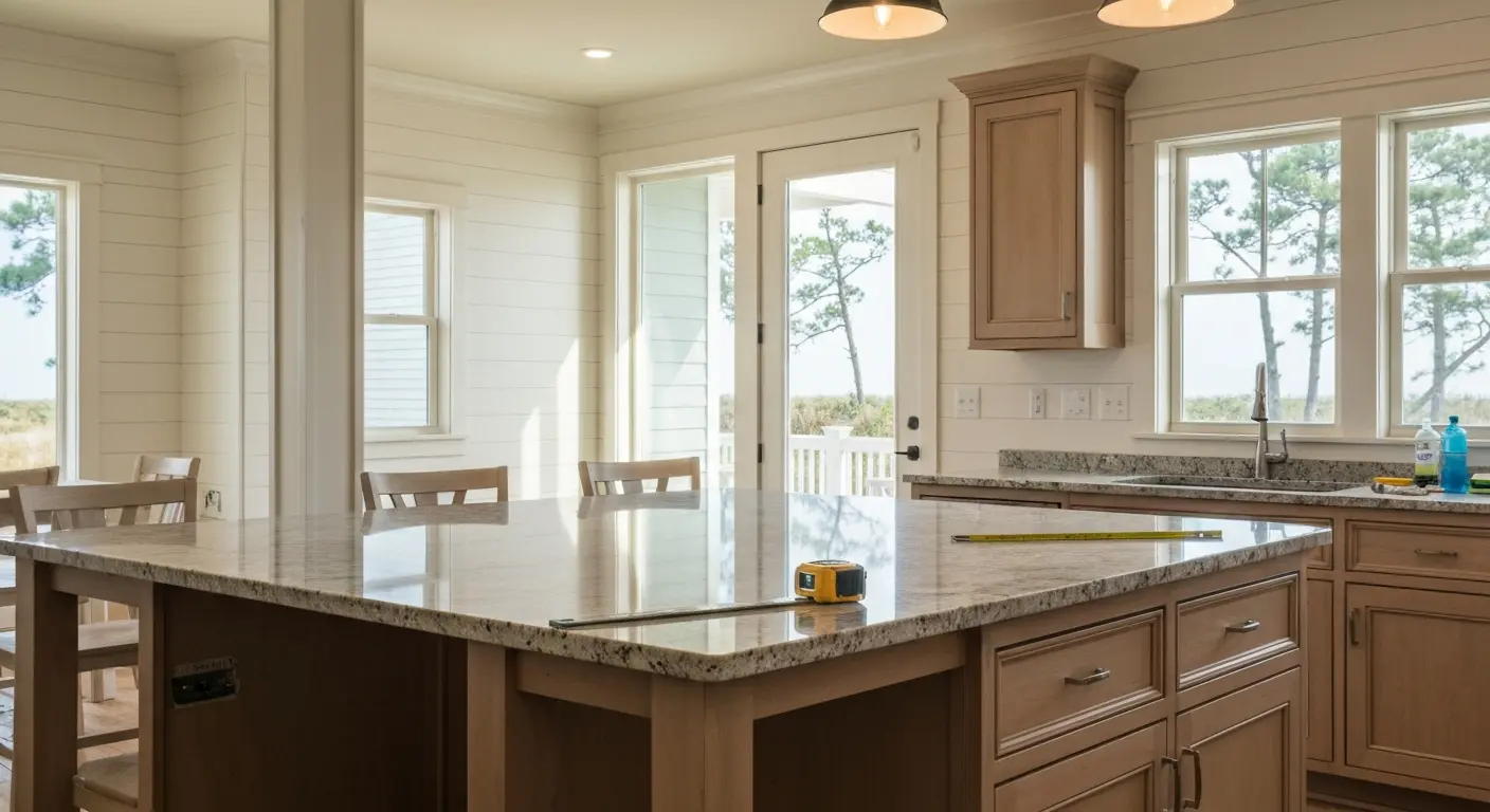 Kitchen island installation
