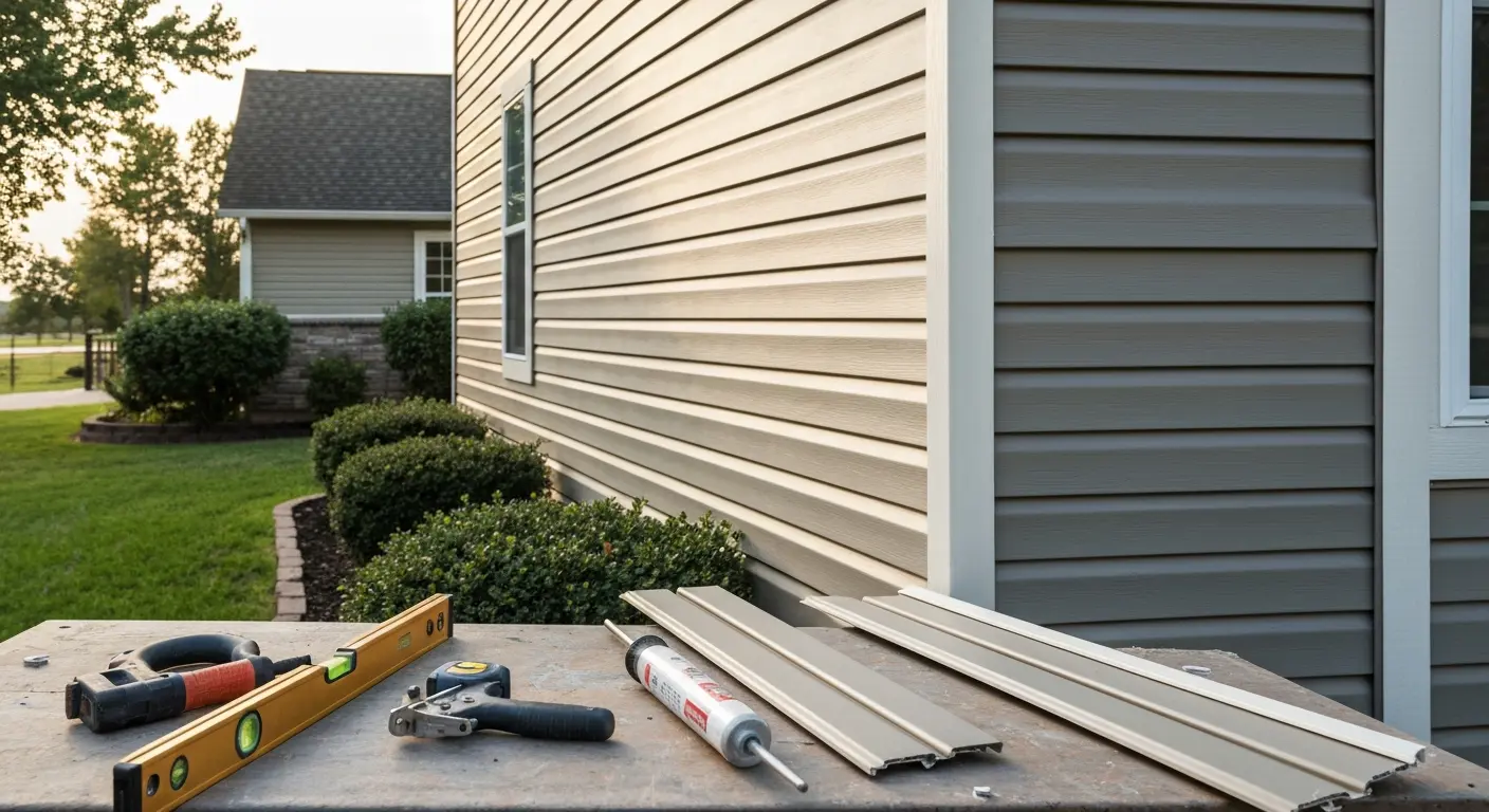 Siding installation project