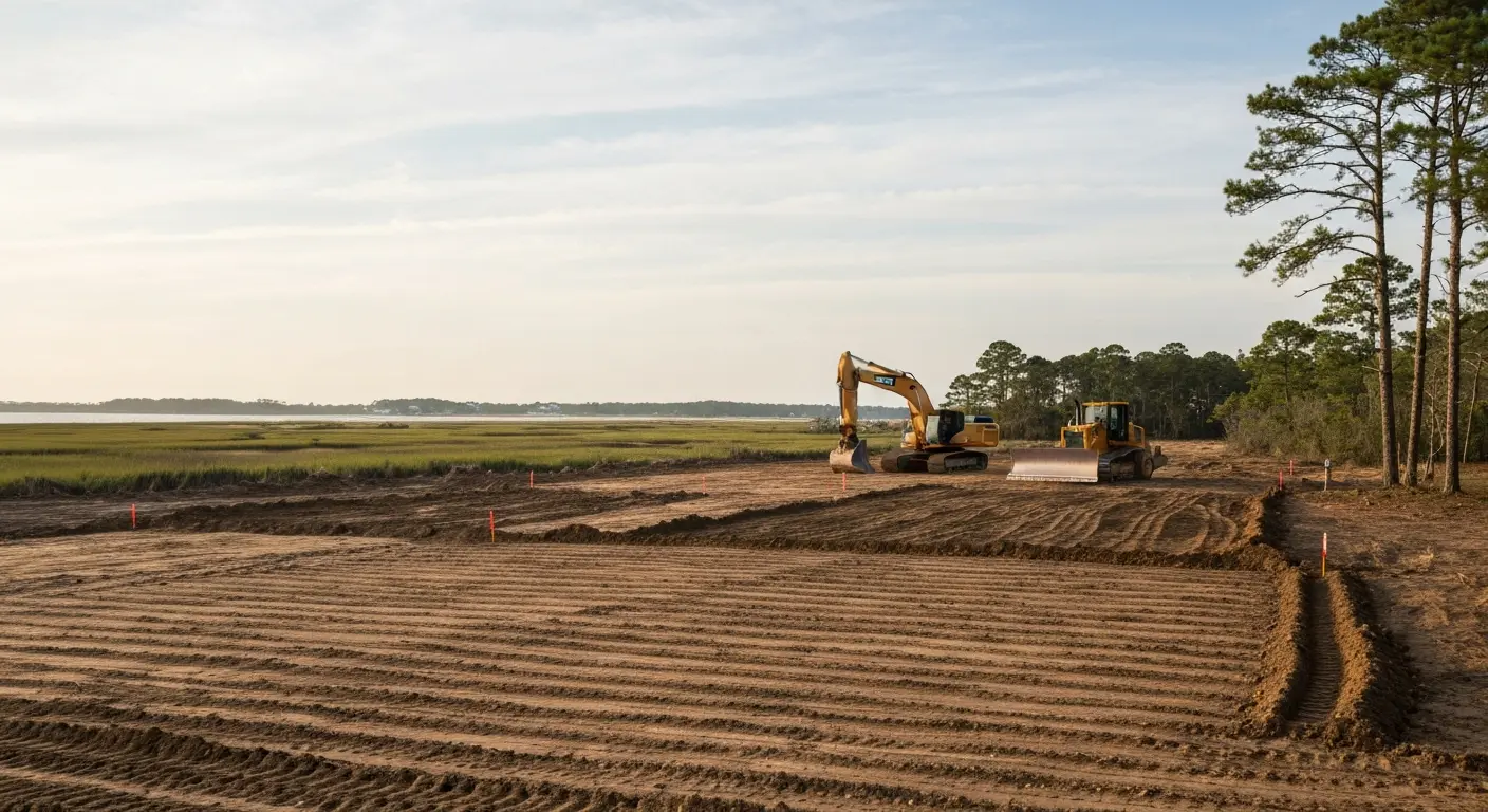 Marine site excavation