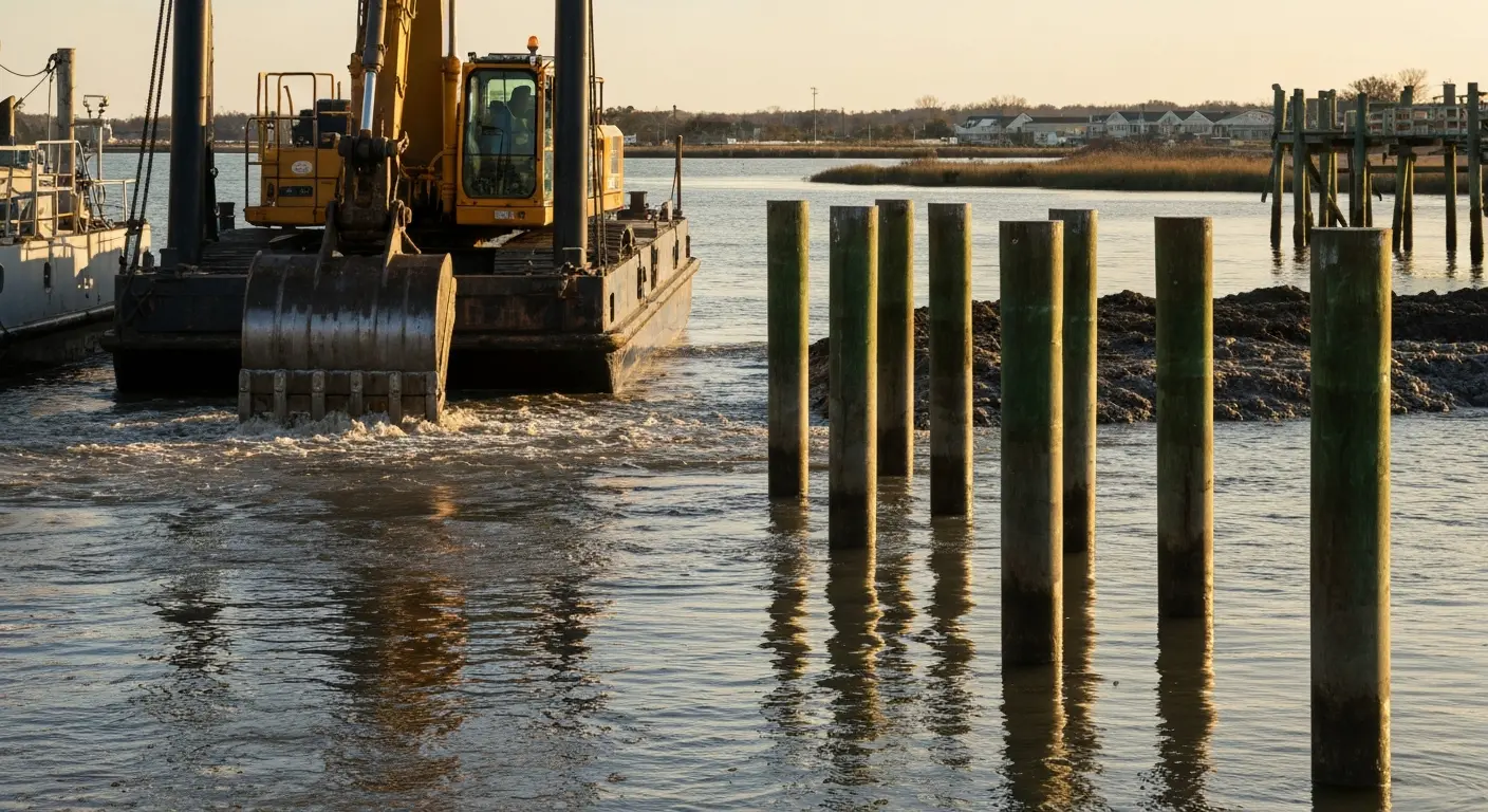 Marine excavation work