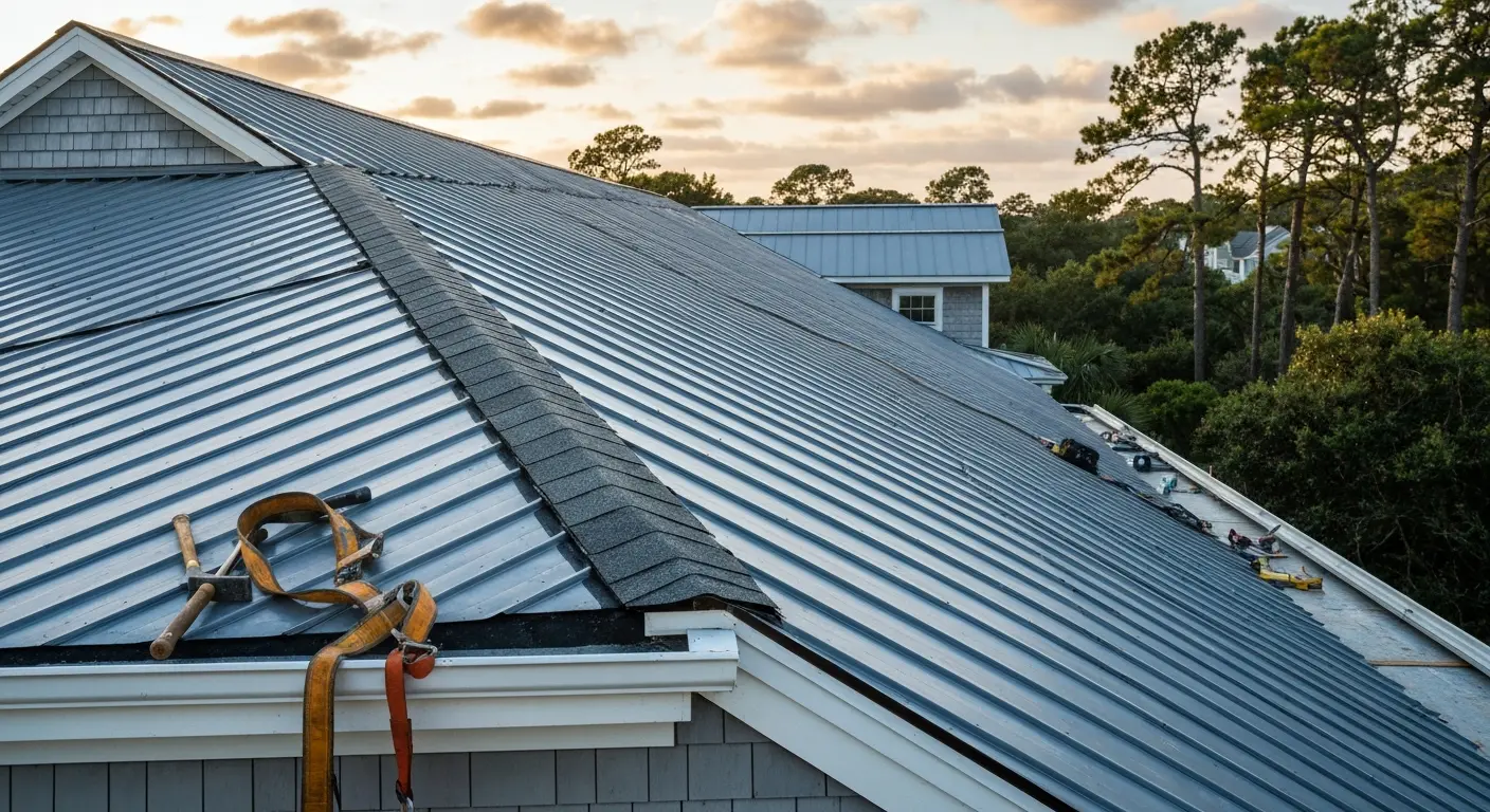 Roofing renovation project