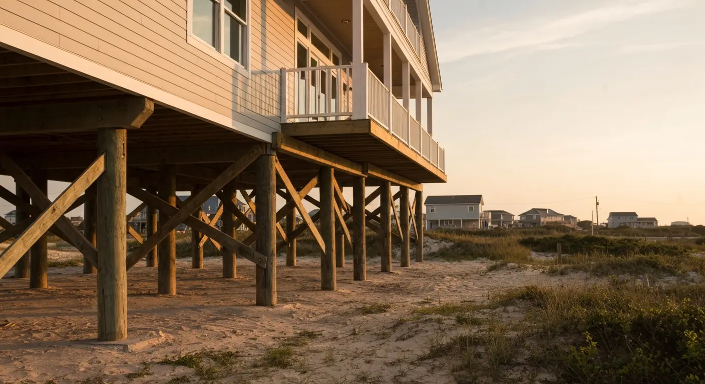 Custom home on pilings