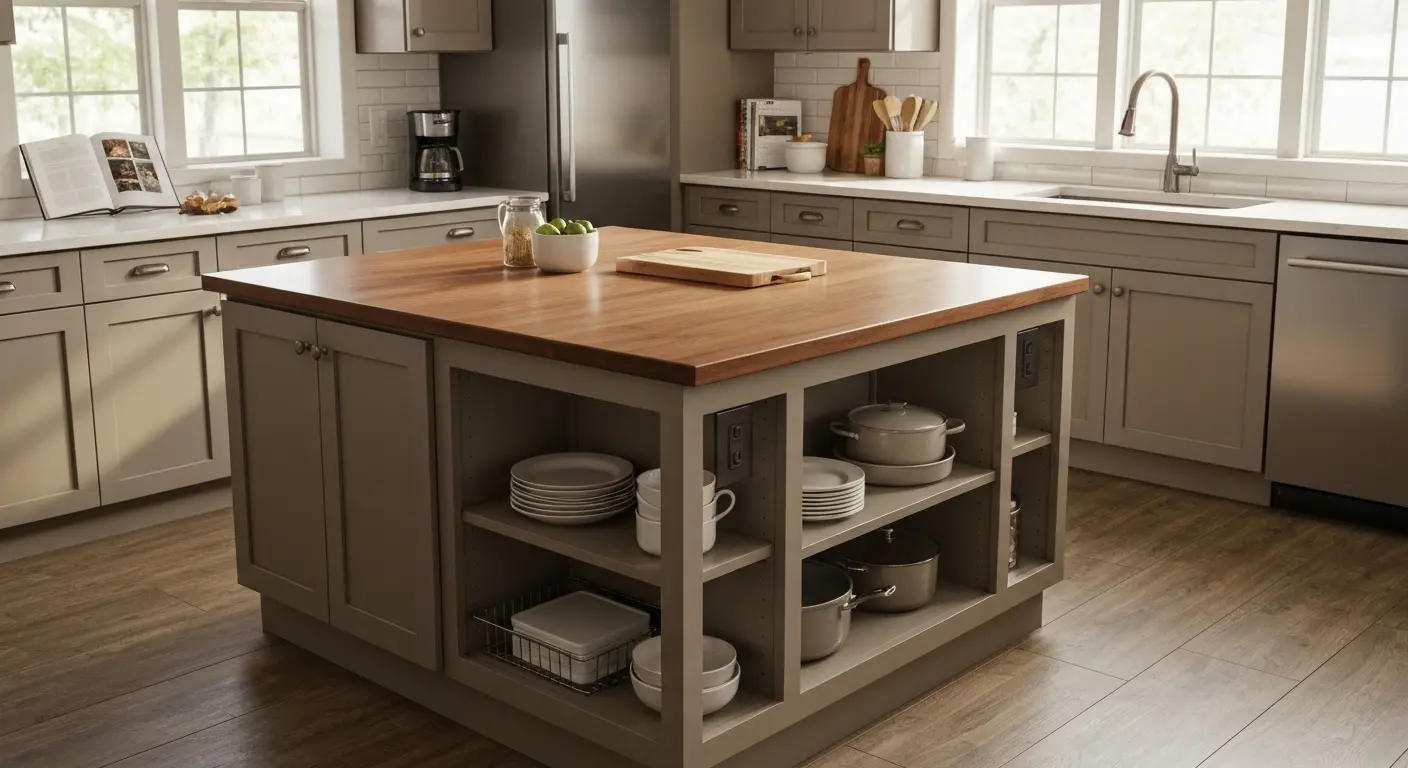 Kitchen island installation