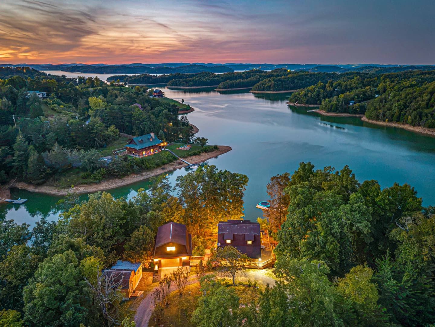 Eight private waterfront acres, with your own dock on the cove and nobody else in it.