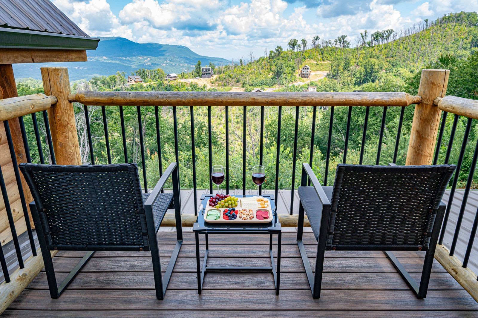 Private deck off an upstairs king suite