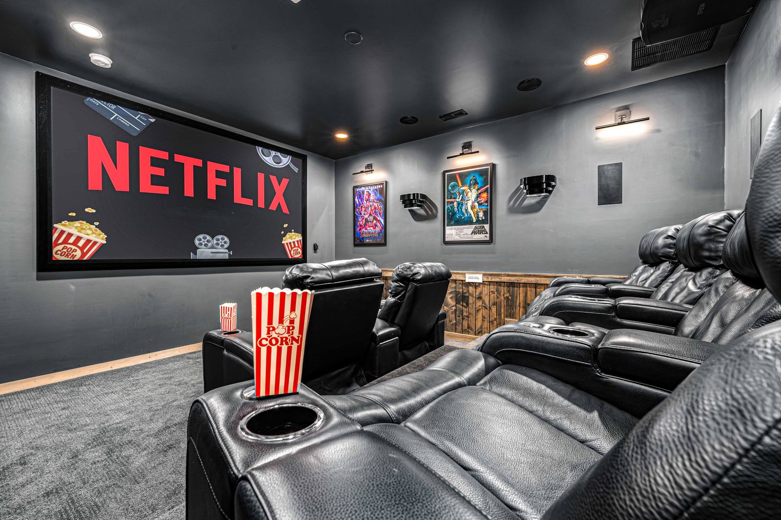 Theater recliners and the big screen