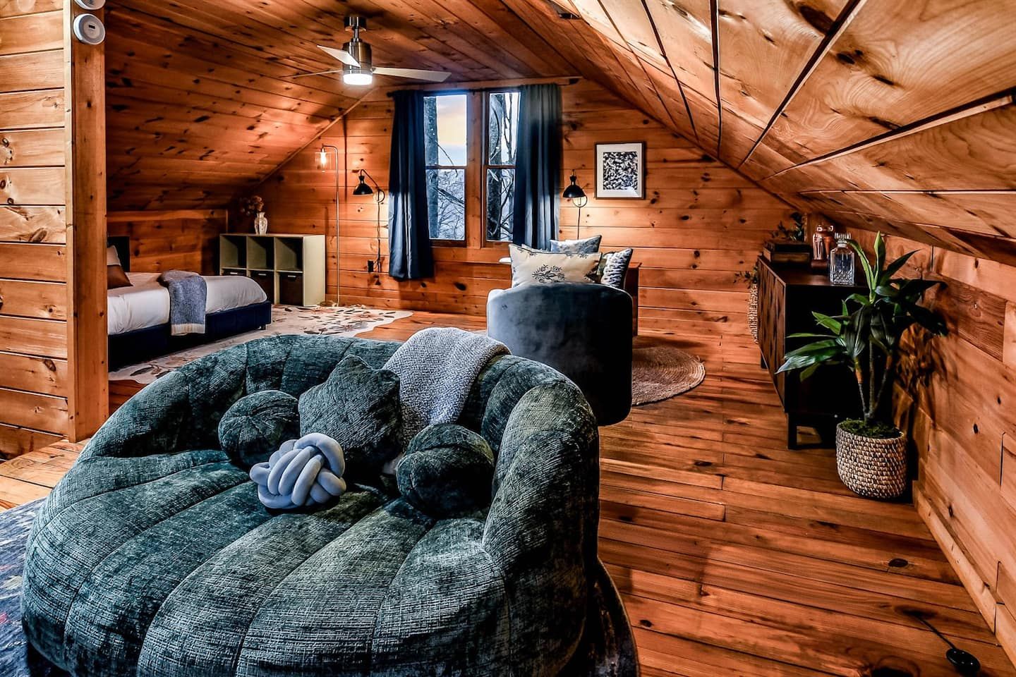 More than a second bedroom, the loft serves as a flexible retreat tucked privately away from the main living area. It can shift from quiet reading nook to family hangout, giving everyone space.