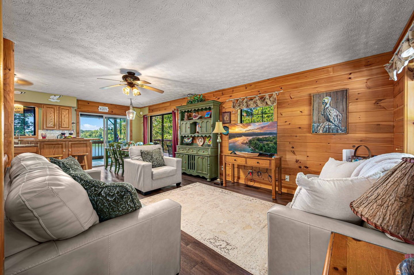 Look up from the couch and Douglas Lake is still there through the windows. That never gets old.