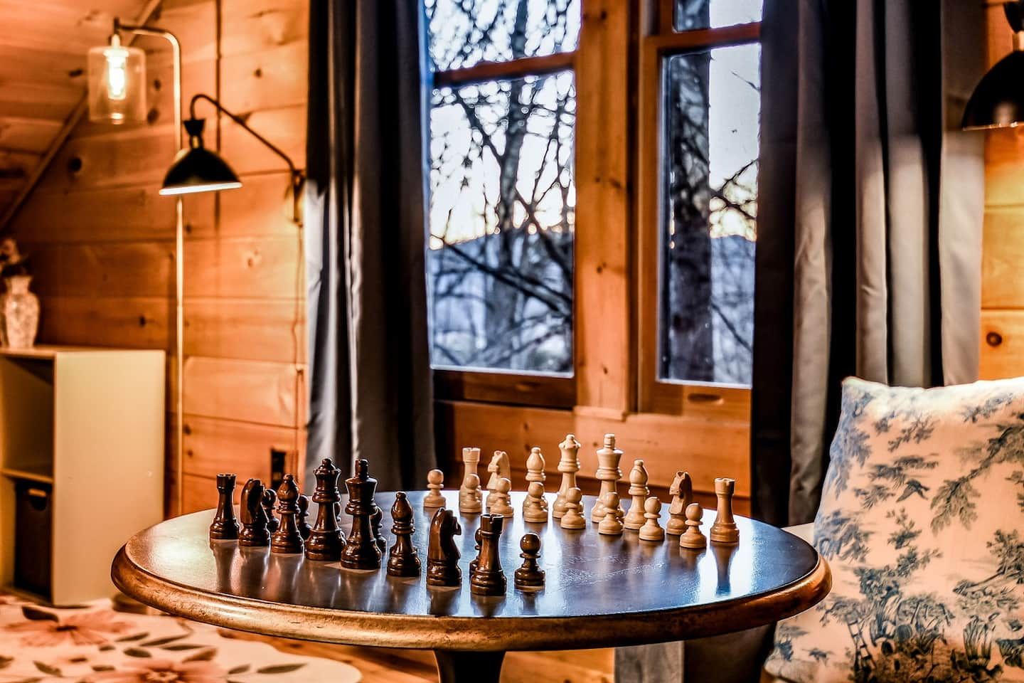A timeless game invites slow moments and friendly connection — perfect for rainy days, quiet evenings, or simply relaxing in good company during your mountain stay.