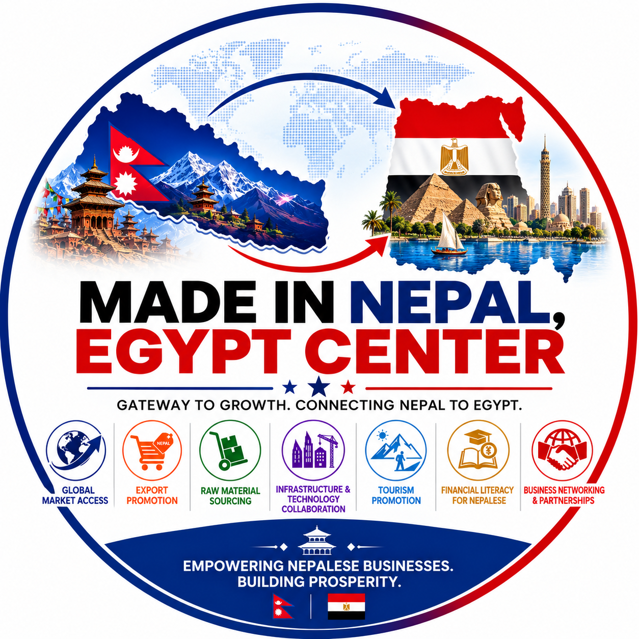 Made in Nepal, Egypt Center logo