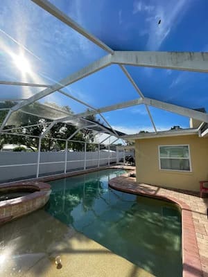 Rescreening Pool Cages in Clearwatwer