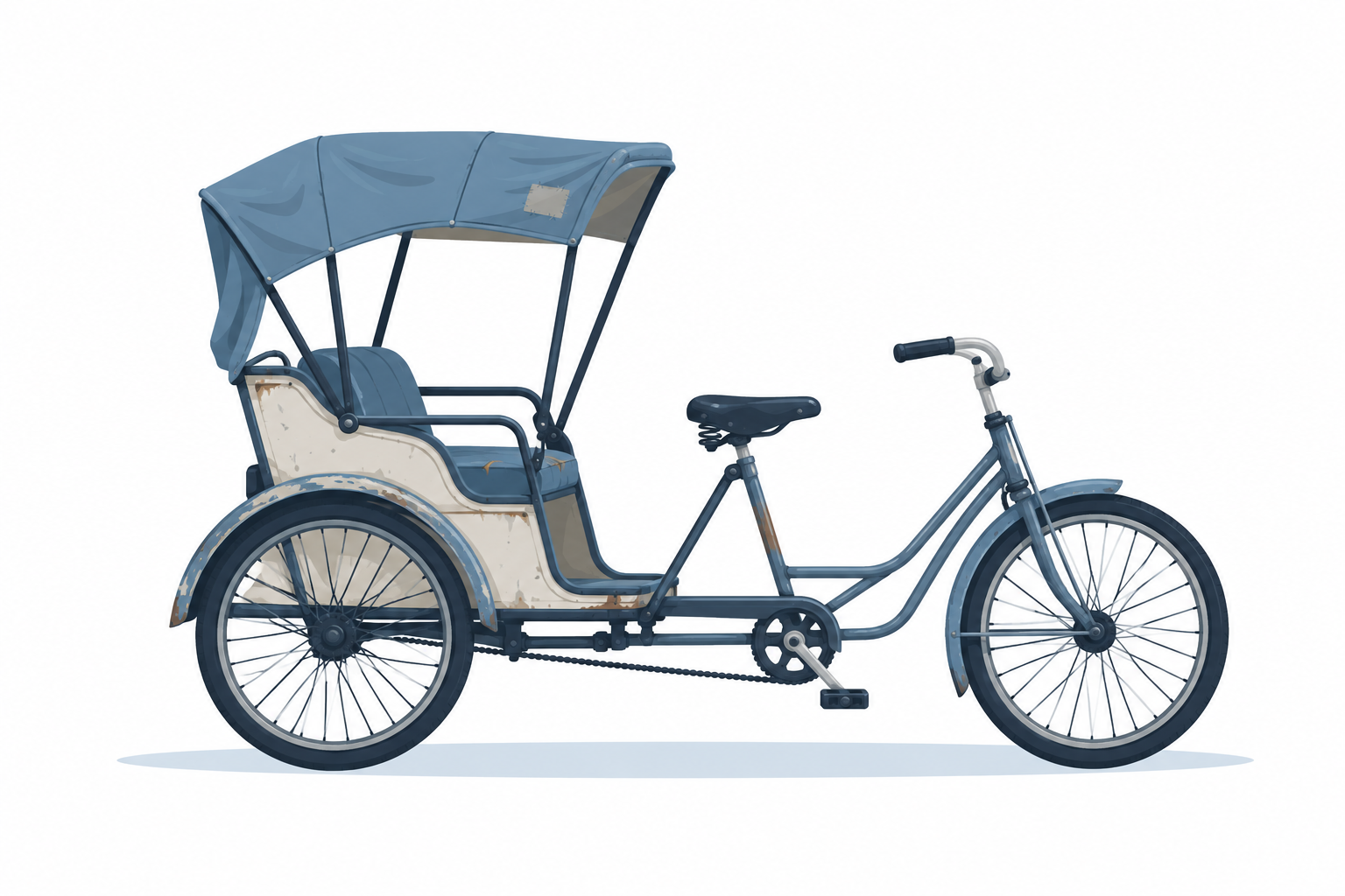Rickshaw: small, limited capacity