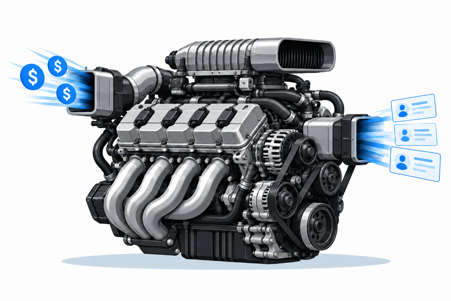 Illustration of a high-horsepower ads engine