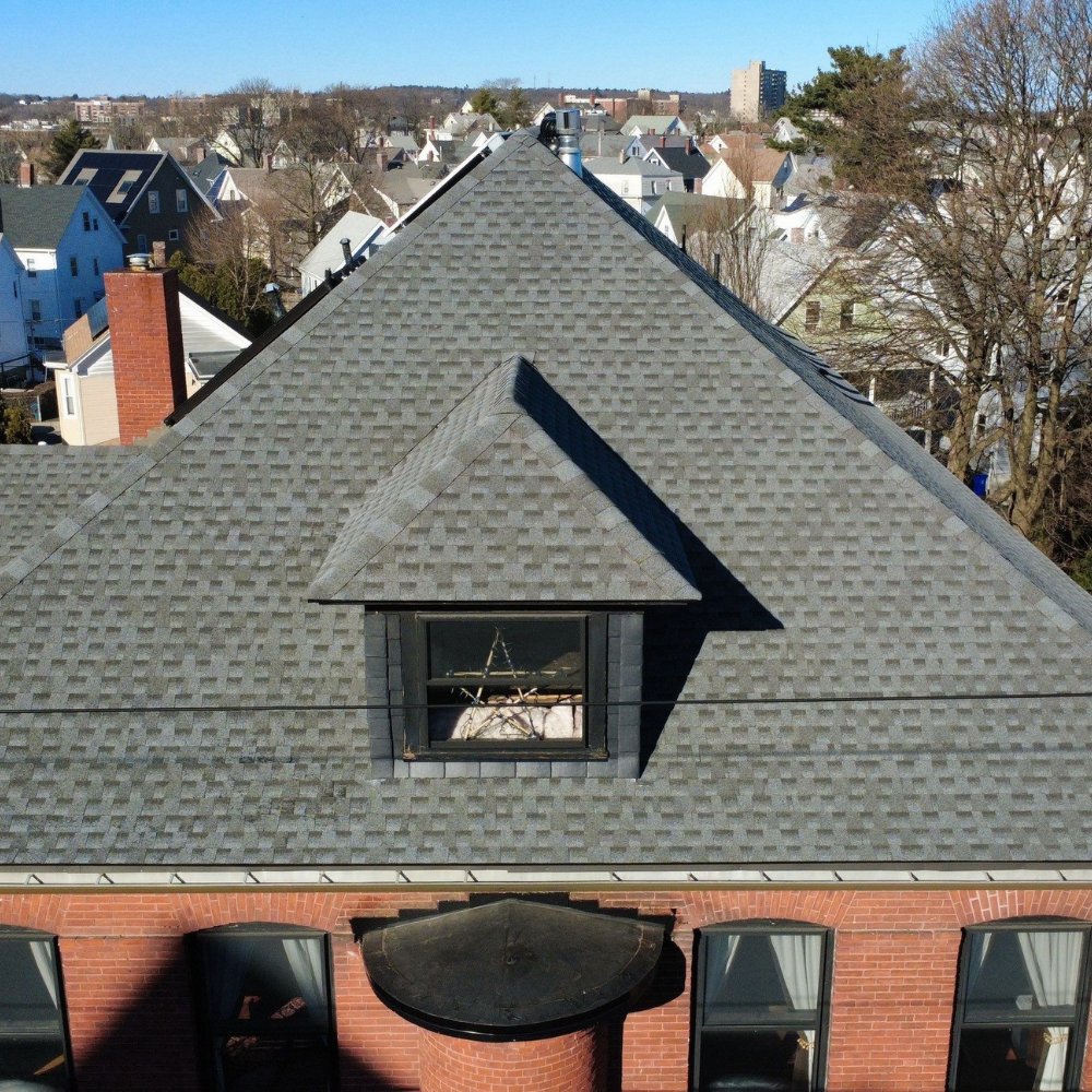 Asphalt roofing installation on residential home in Melrose MA