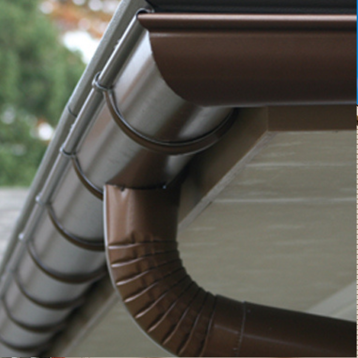 Residential gutter system and downspout installation in Winchester Massachusetts