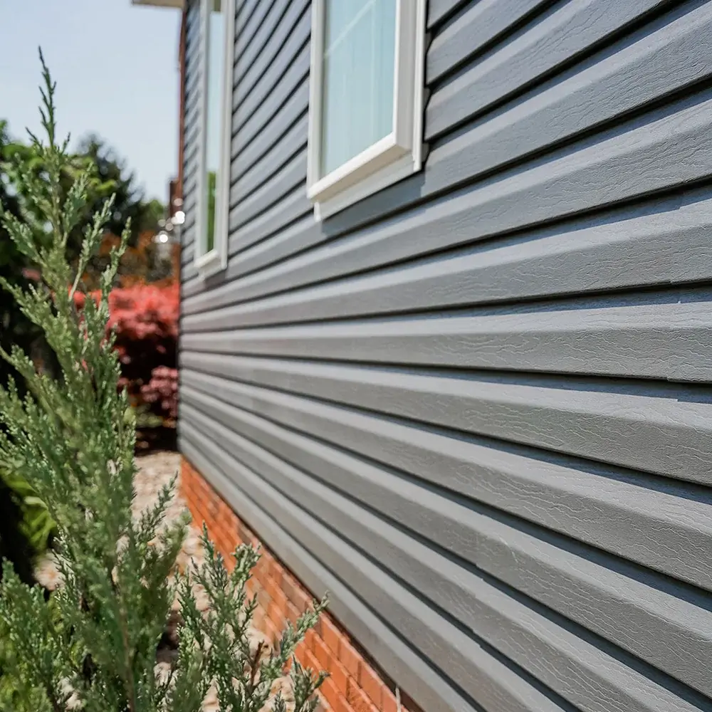 Natural style engineered wood siding on residential property